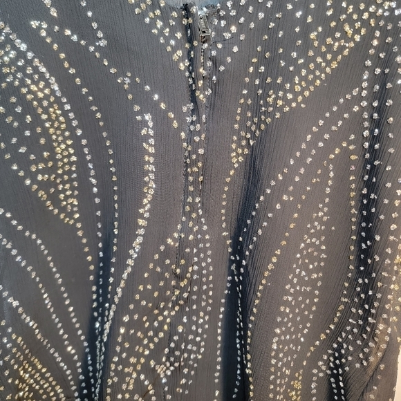Vintage Rumours sequined see-through black top. Small - Picture 15 of 16